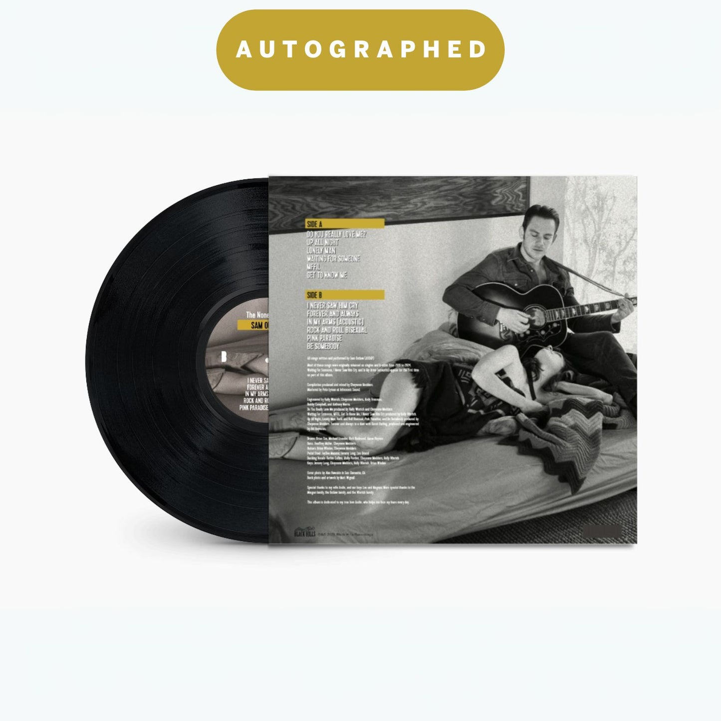 AUTOGRAPHED 2025 "The Nonessential" LP by Sam Outlaw, 12" Vinyl Record