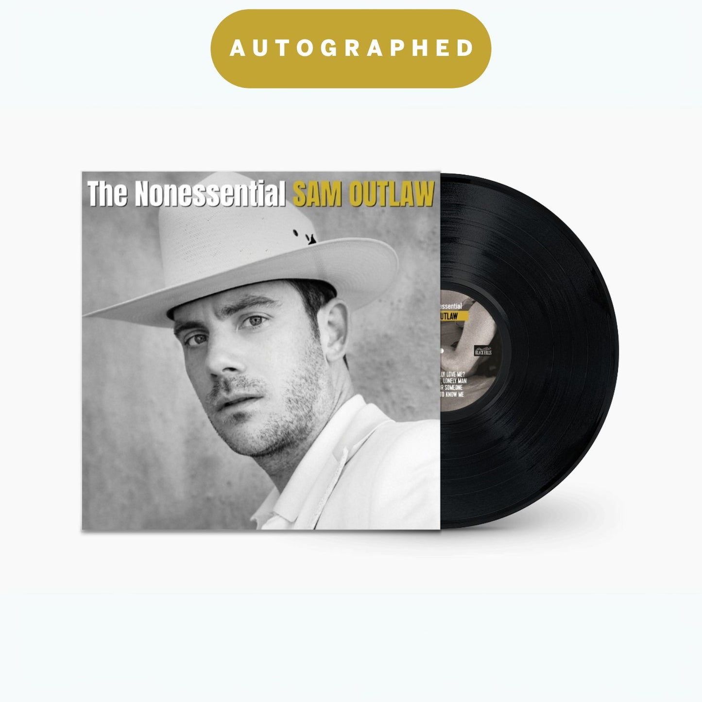 AUTOGRAPHED 2025 "The Nonessential" LP by Sam Outlaw, 12" Vinyl Record