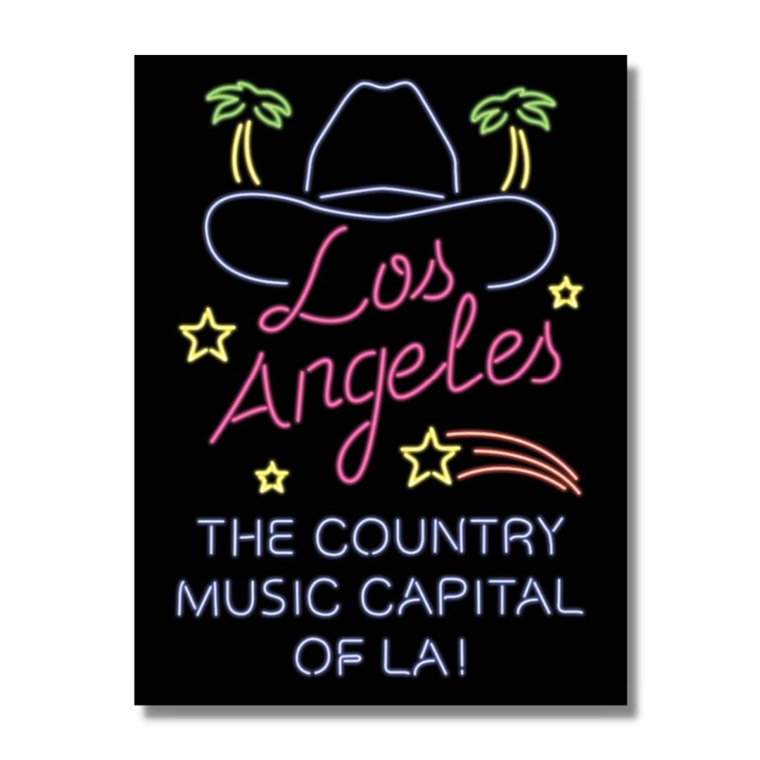 FINAL SALE: 18x24 Country Music Capital of L.A. Poster