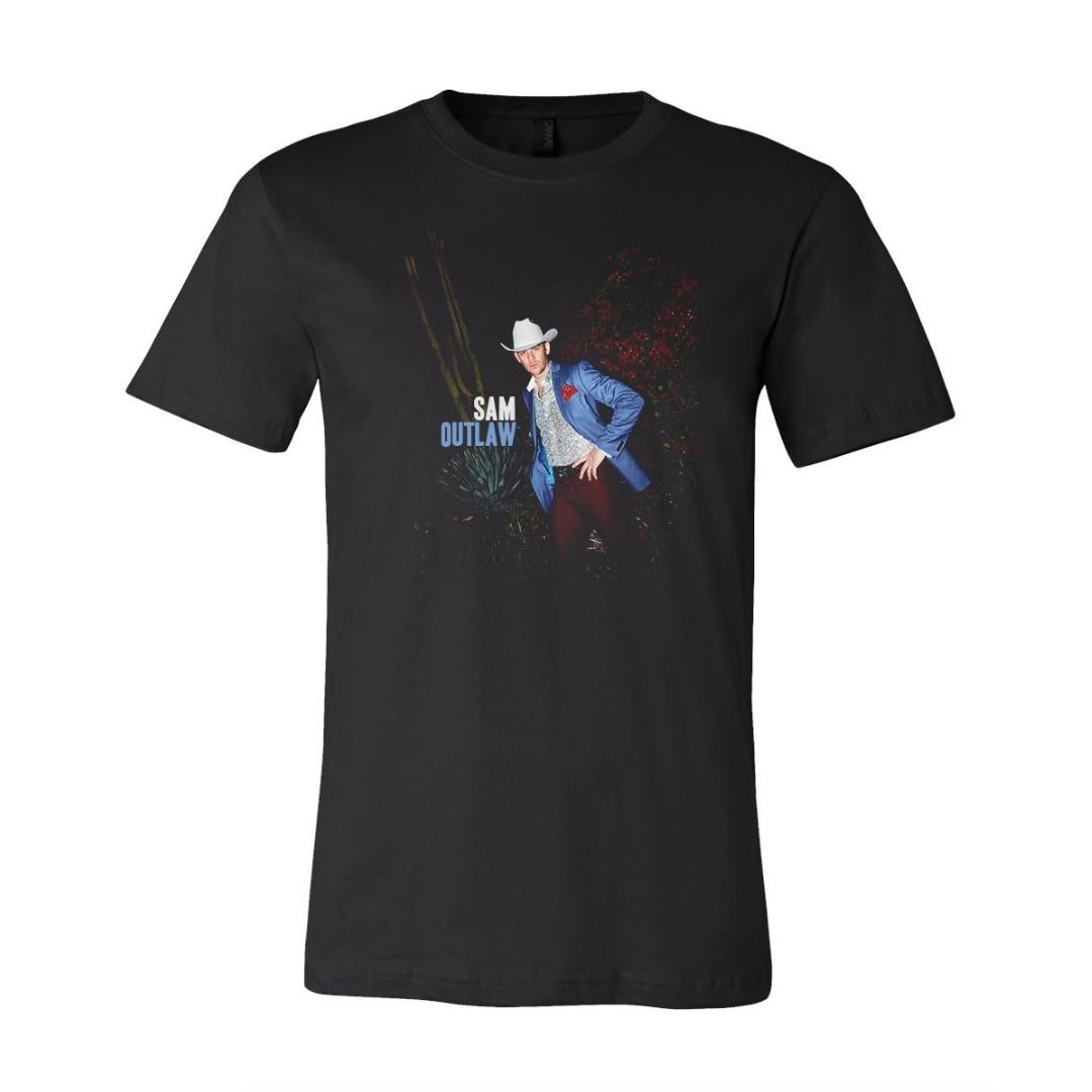 Sam Outlaw Bougainvillea T-Shirt in Black