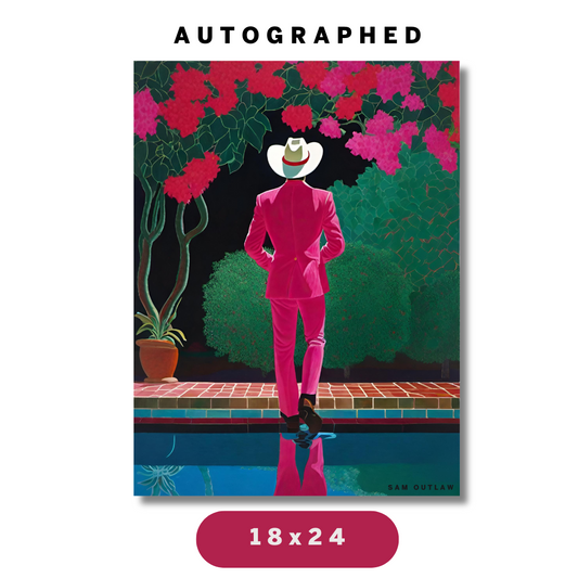 AUTOGRAPHED "Bougainvillea Pool" 18x24 Poster