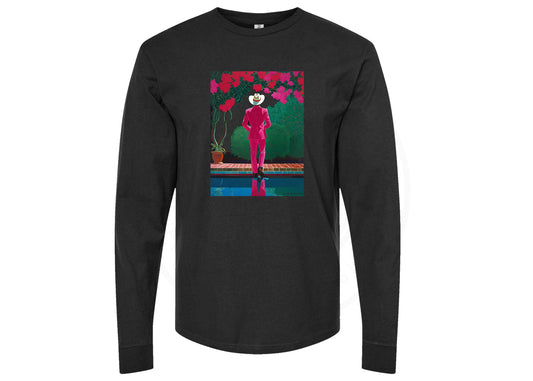 Sam Outlaw "Bougainvillea" Long Sleeve Shirt in Vintage Black