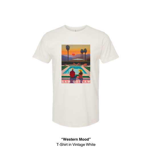 NEW Sam Outlaw "Western Mood" T-Shirt in Vintage White
