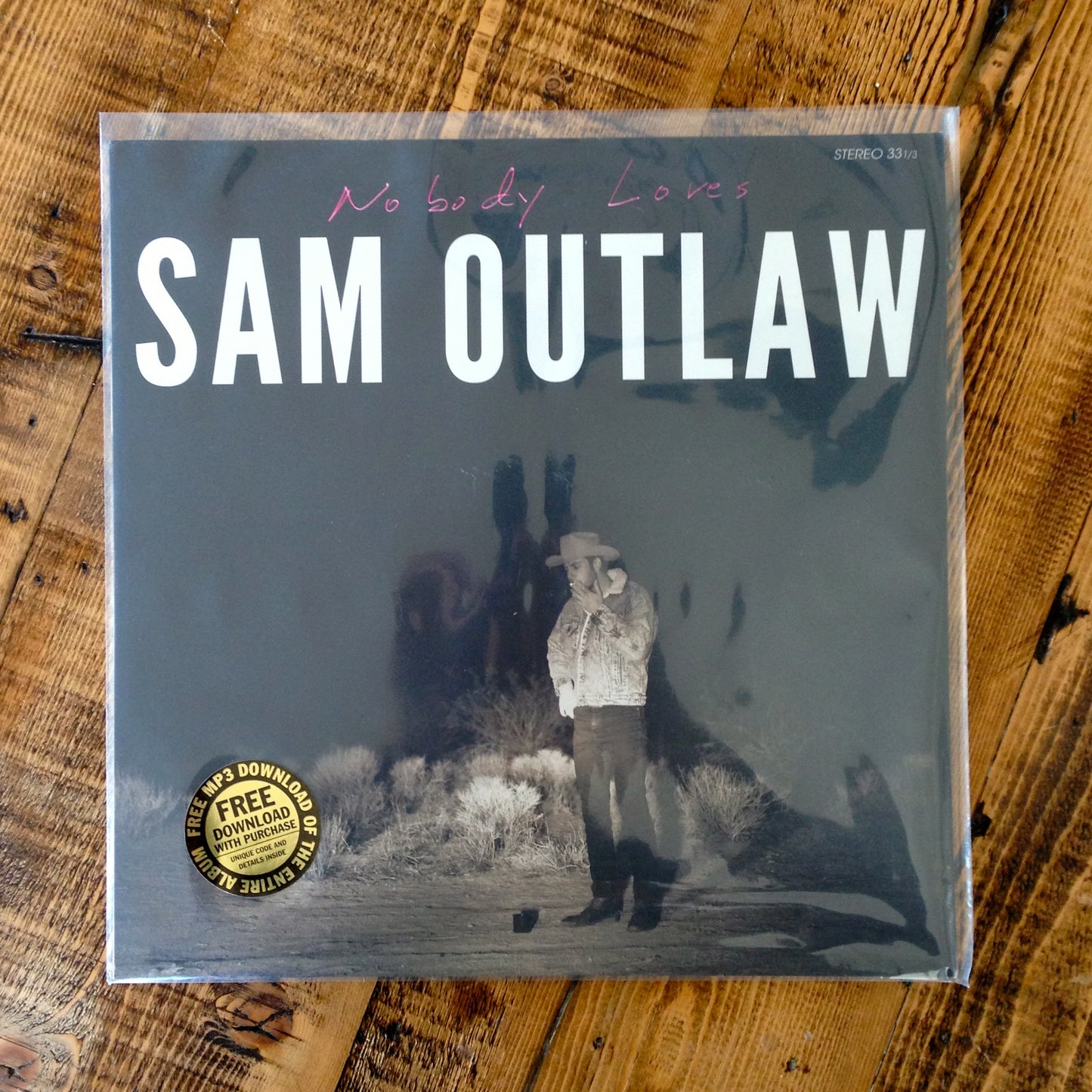 (RARE) 2013 Nobody Loves by Sam Outlaw, 12" Vinyl Record