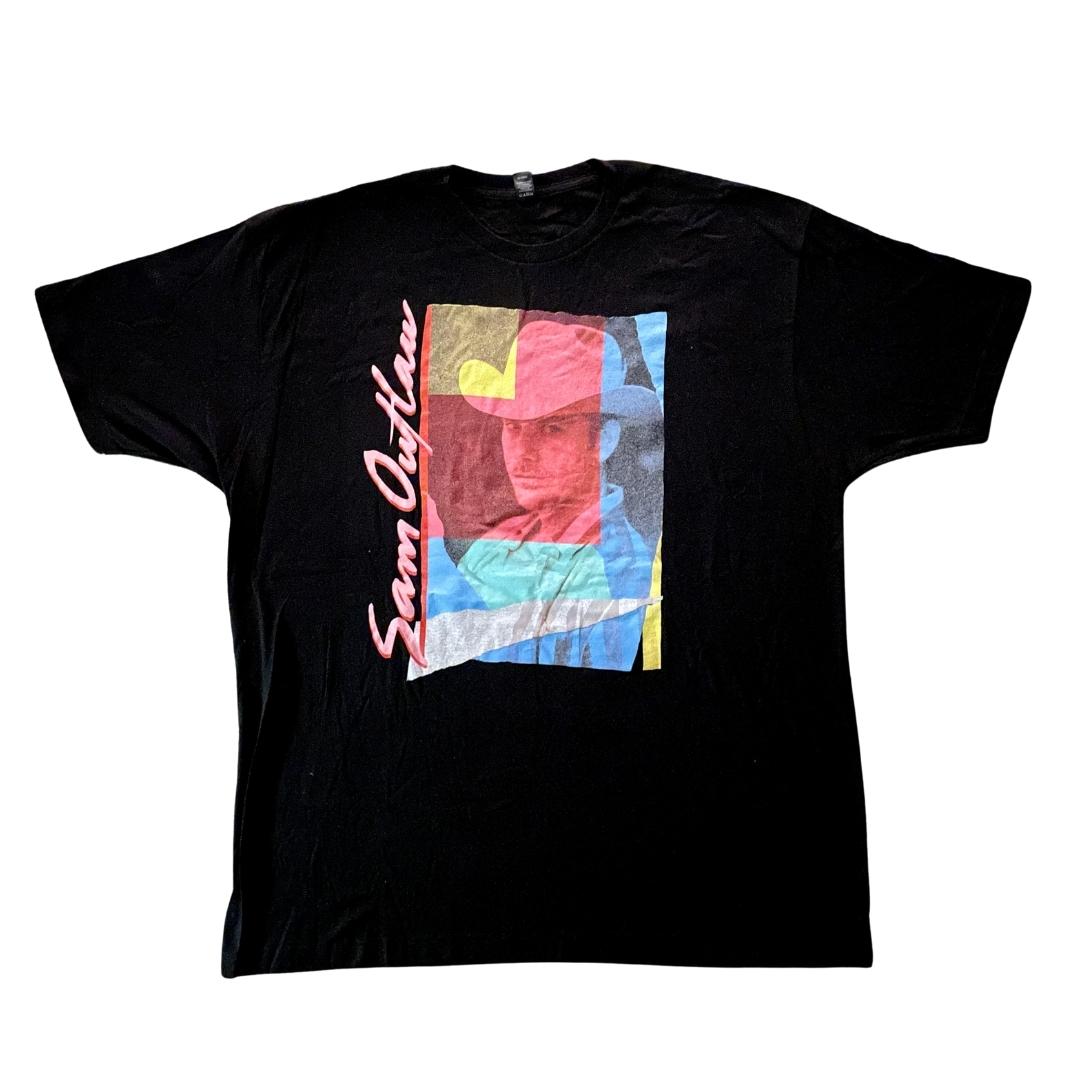 Sam Outlaw Torn T-Shirt in Black (2XL)