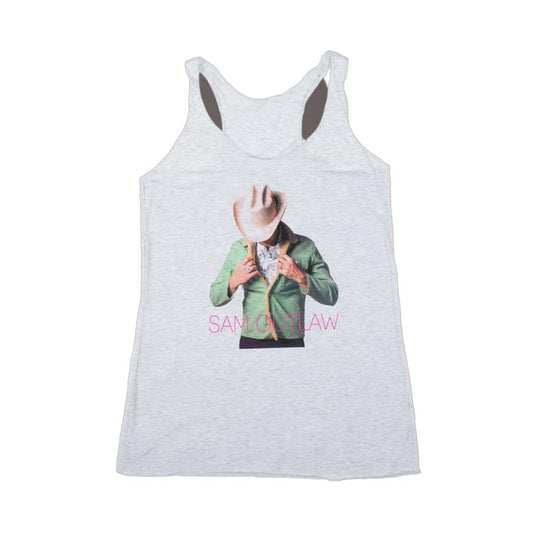 Sam Outlaw Ladies Tank Top in Heather Grey