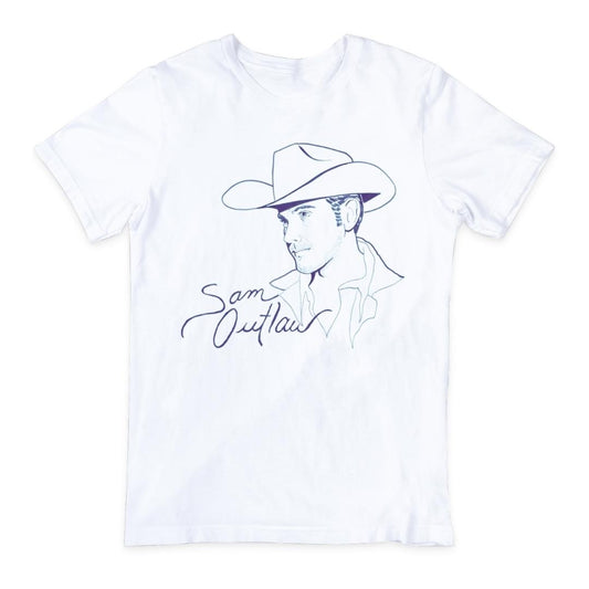 Sam Outlaw Blue Drawing T-Shirt (size 2XL)